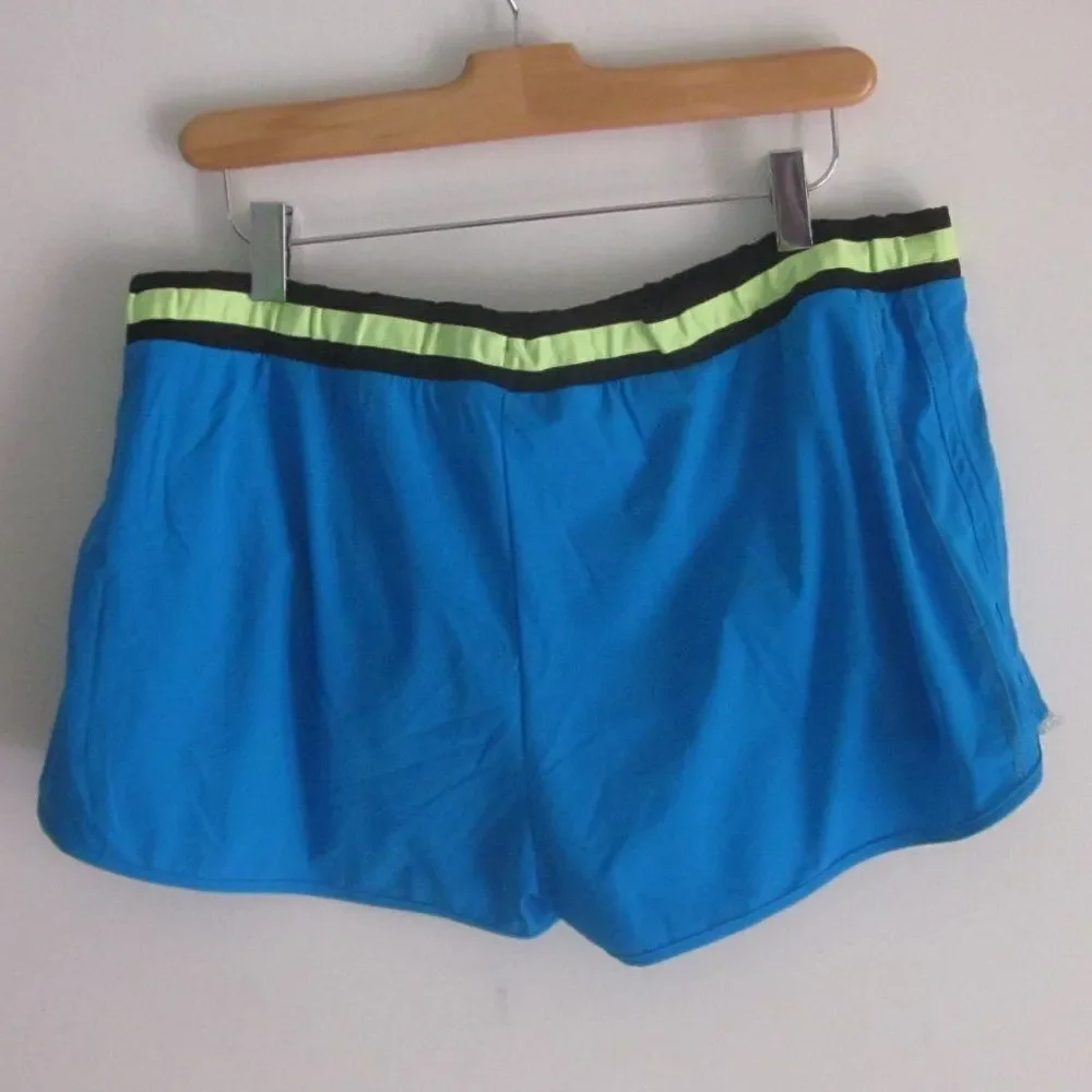 Sweaty Betty Turquoise Blue Lower Rise Womens Running Athletic Shorts Size XL